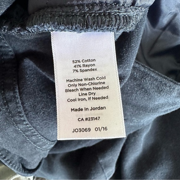 Talbots Crop Chino Pants Womens 16 Black Stretch High Waist Straight Leg Casual - Picture 5 of 10